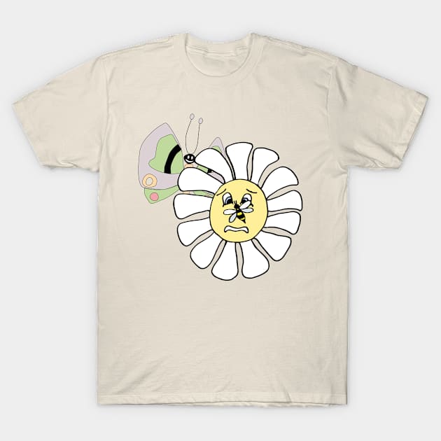 Smiling Flower Faces T-Shirt by JaanaHalme